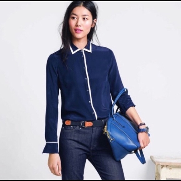 J. Crew Tops - NWT J Crew Tipped Boy Shirt